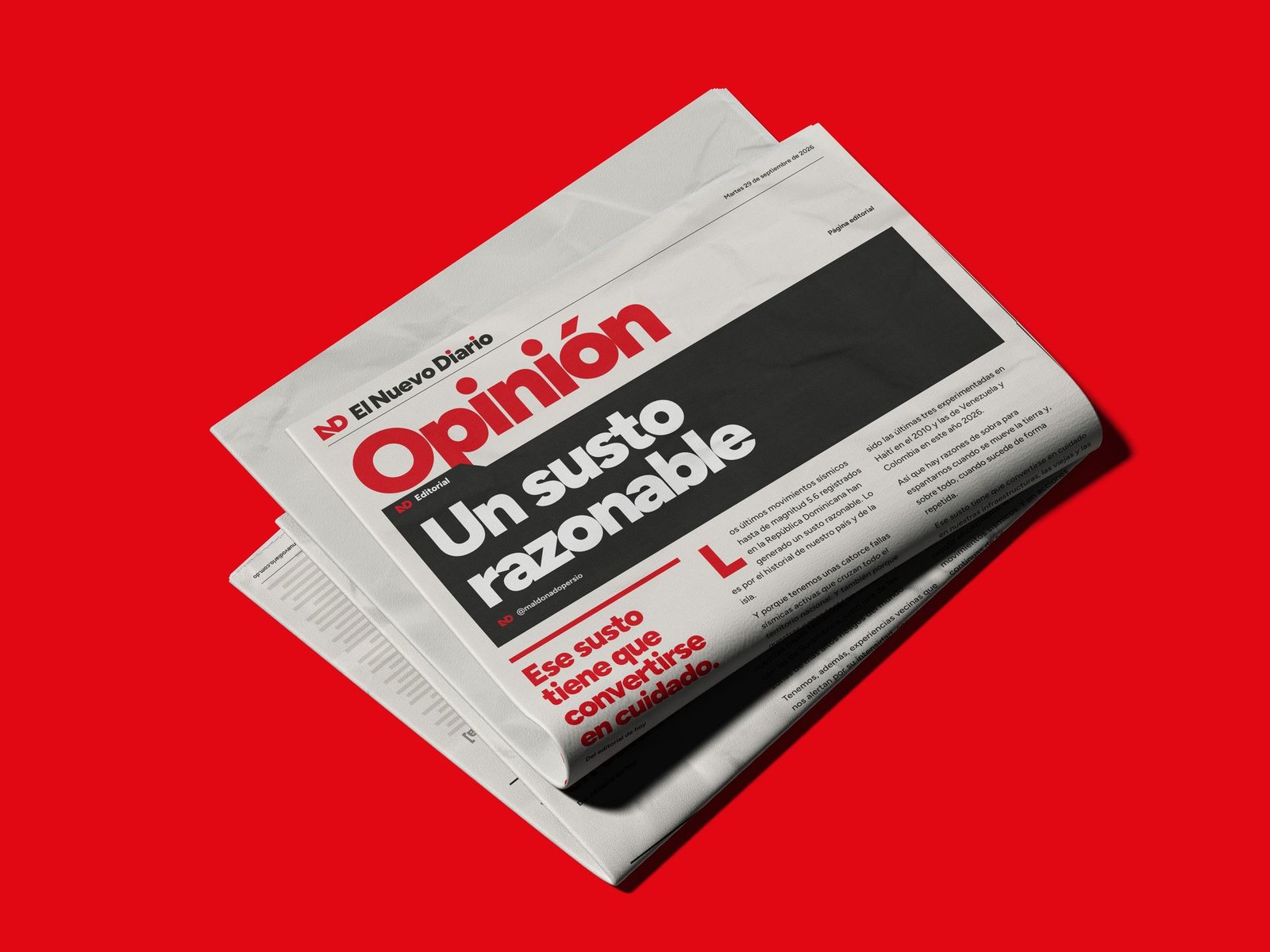 Mockup de la página editorial
