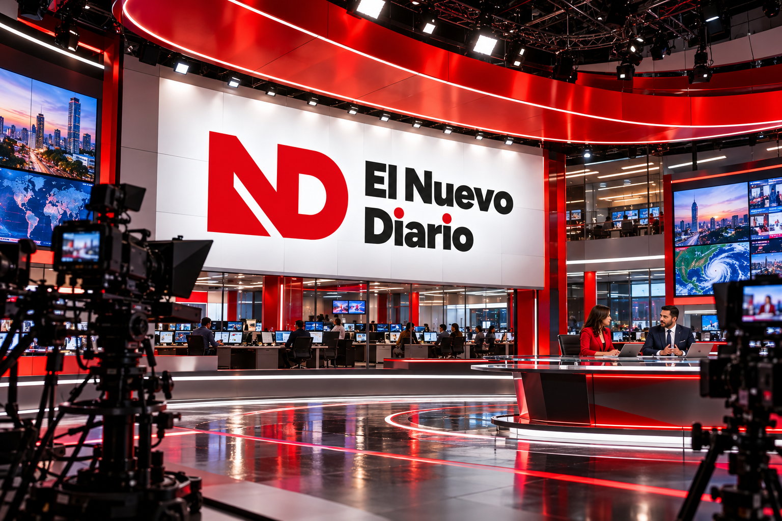 Nuevo logo de El Nuevo Diario aplicado en estudio de noticias